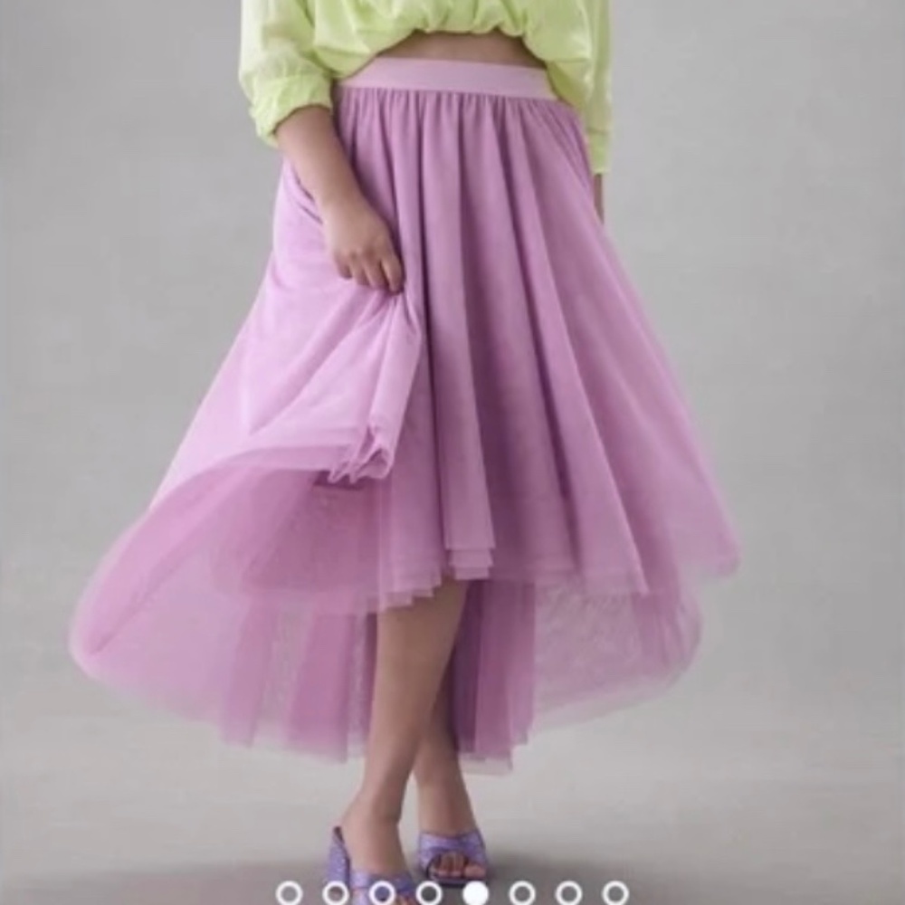 Anthropologie plus size high low skirt lavender mesh 3X NWT tutu ballet princess